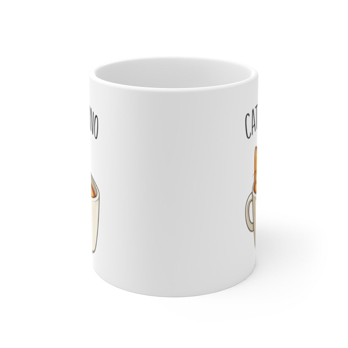 Mug chat mignon Cat Puccino – Tasse café illustration féline – Mug original amoureux des chats – Cadeau
