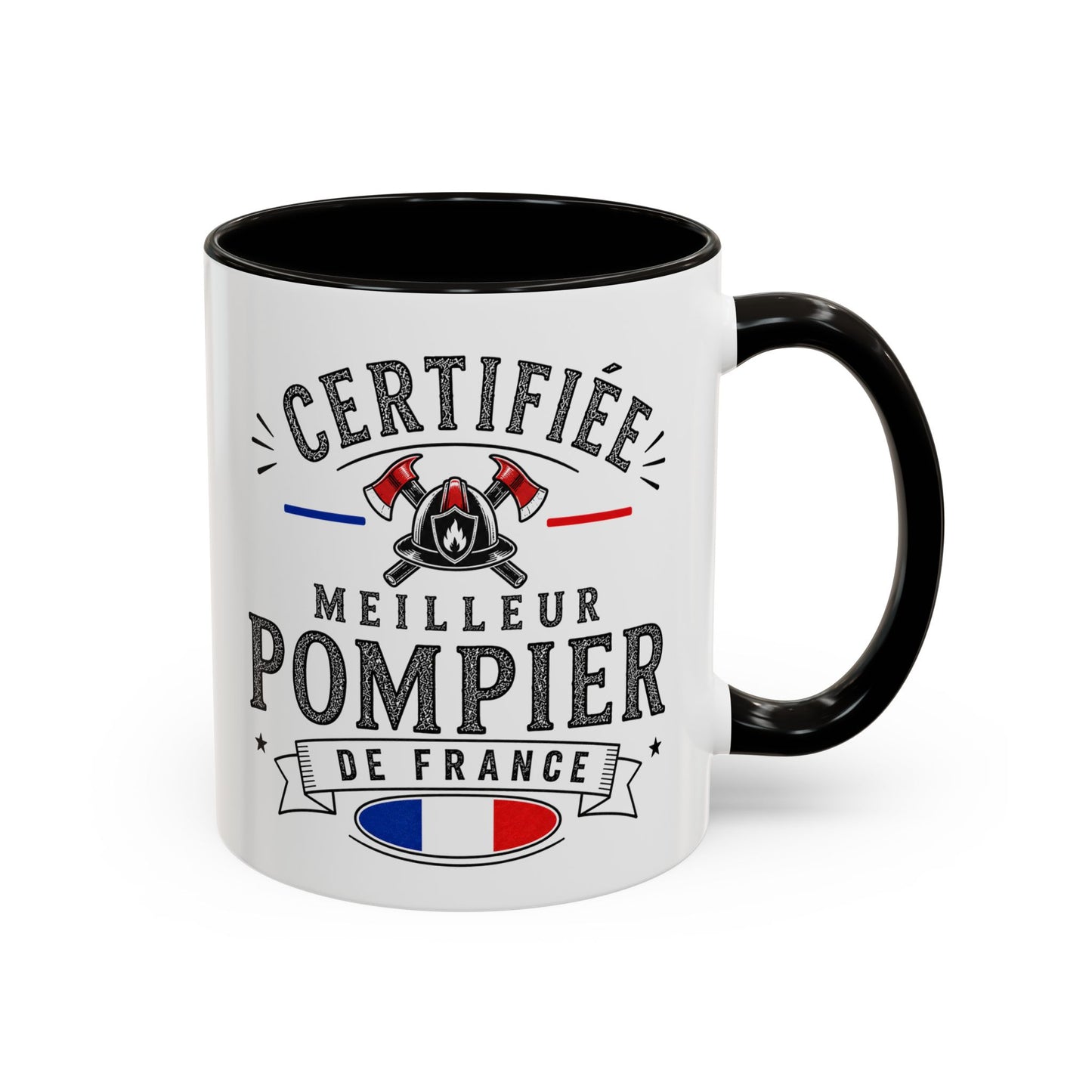 Mug Pompier Homme – Certifié Meilleur Pompier de France – Tasse Humour Métier – Cadeau Original Pompier