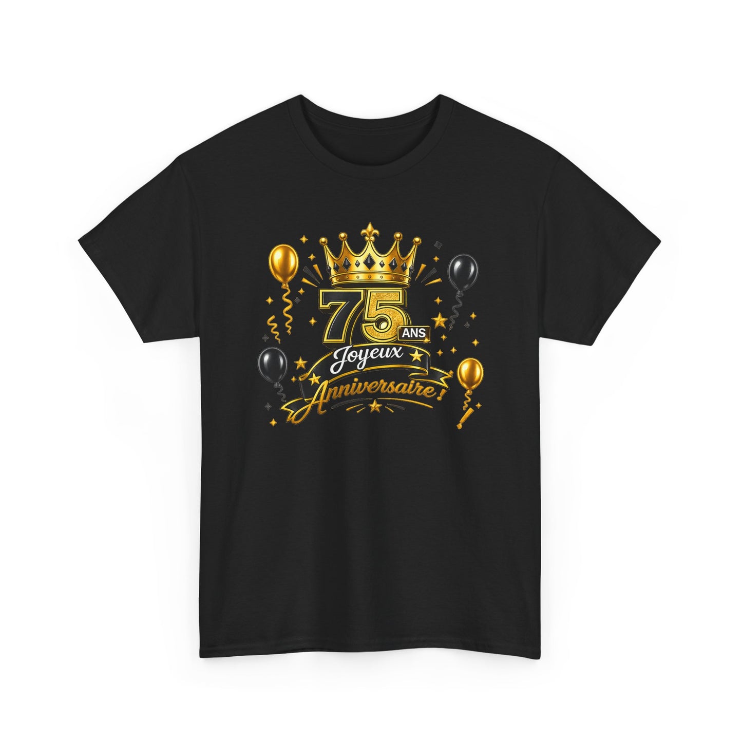 Tee Shirt Anniversaire 75 Ans Homme et Femme – Joyeux Anniversaire – Cadeau 75 Ans