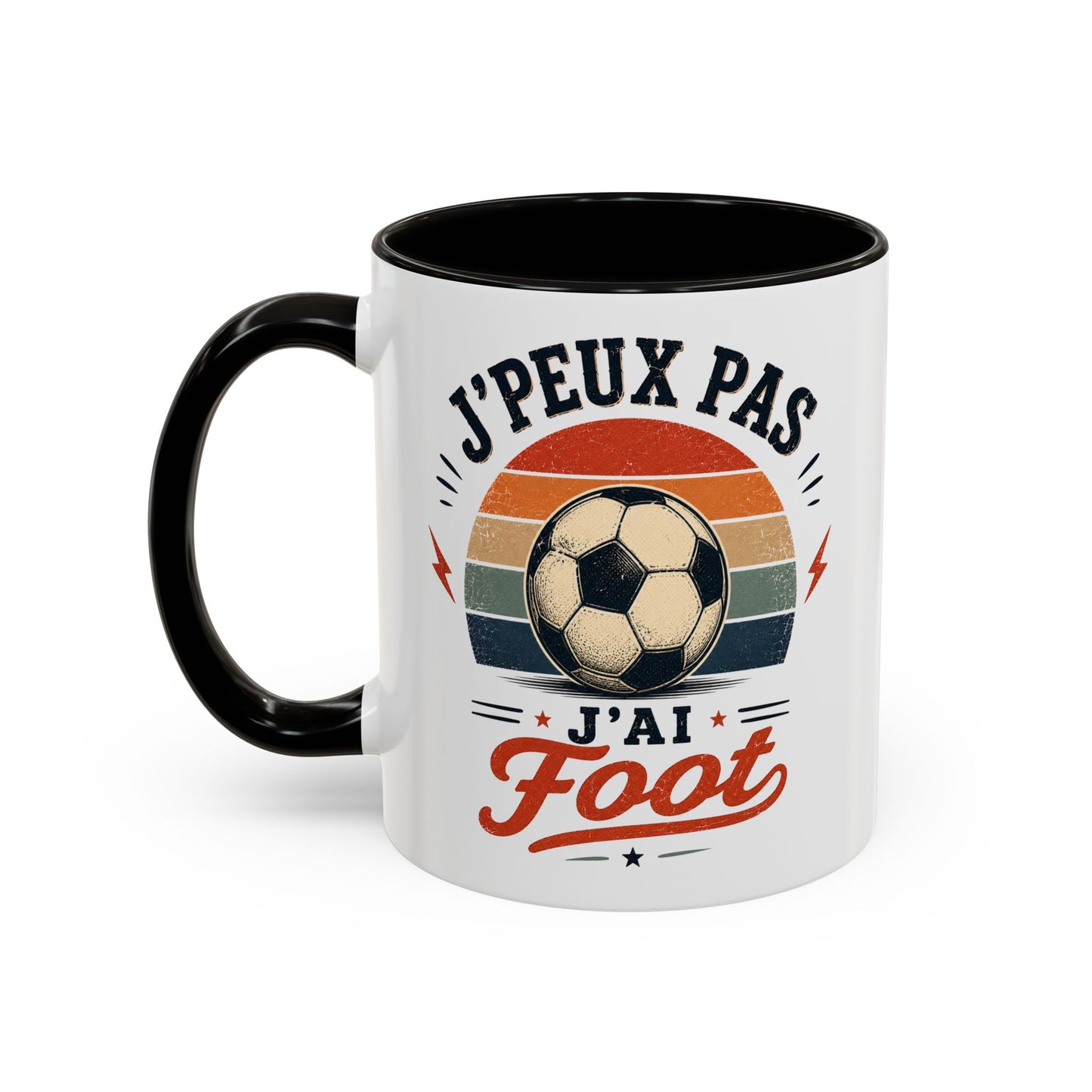 Tasse J’Peux Pas J’Ai Foot – Mug Football Vintage Humoristique – Cadeau Footballeur Homme Femme 325ml