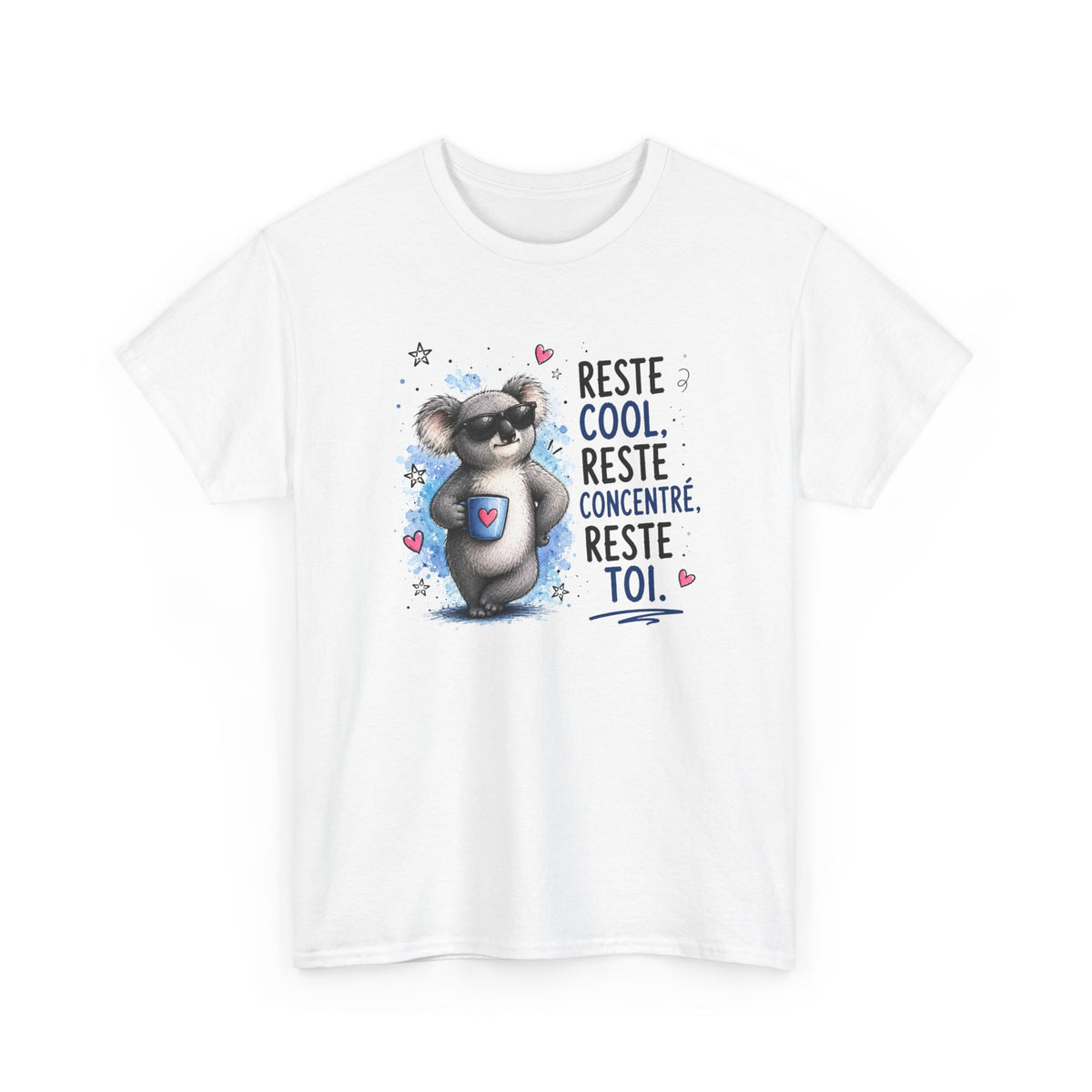 Tee-Shirt Humour Homme et Femme – Koala Drôle avec Lunettes – Idée Cadeau Original Cool Zen Positif Anniversaire