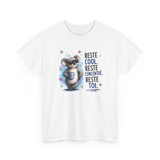 Tee-Shirt Humour Homme et Femme – Koala Drôle avec Lunettes – Idée Cadeau Original Cool Zen Positif Anniversaire