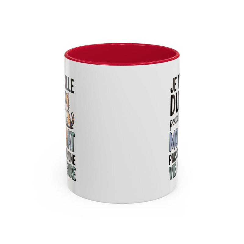 Tasse Humour Mon Chat Vie Meilleure – Mug Chat Mignon pour Amoureux des Chats – Cadeau Propriétaire de Chat 325ml