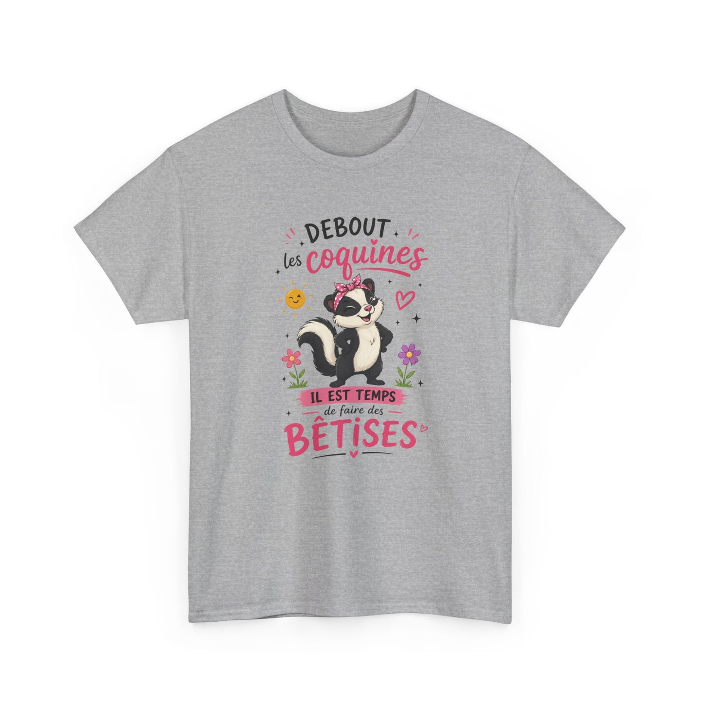 Tee-Shirt Femme Humour – Putois Drôle Coquine et Bêtises – Cadeau Original Amusant pour Femme Copine Amie