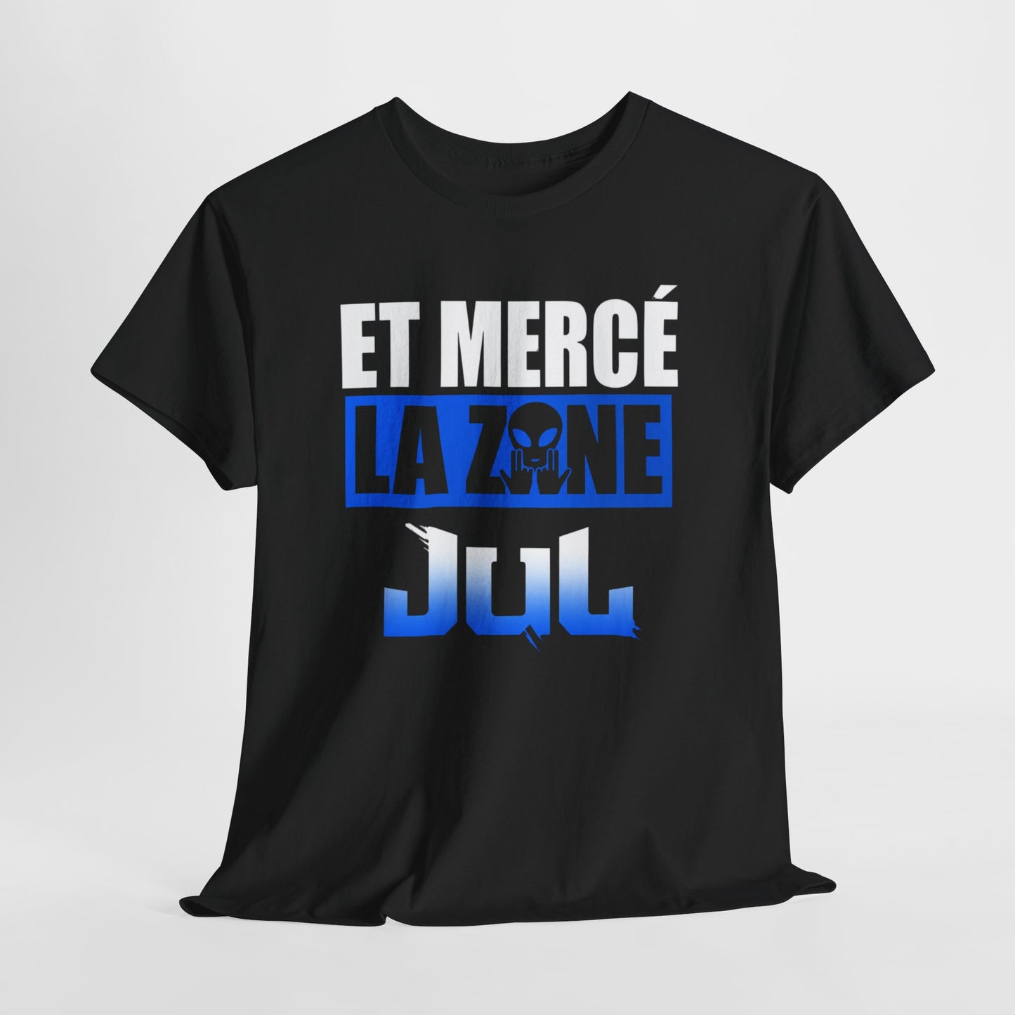 T-Shirt Merci La Zone Humour Rap Français Homme – Design Urbain Style Marseille – Tee Shirt Streetwear Fan Musique Urbaine Team Team JuL