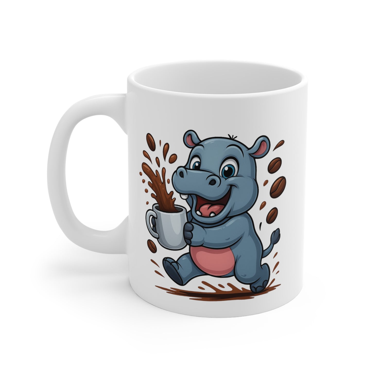 Tasse Hippopotame Amusant – Mug Café Cartoon Céramique 325ml – Cadeau Original Animal Mignon