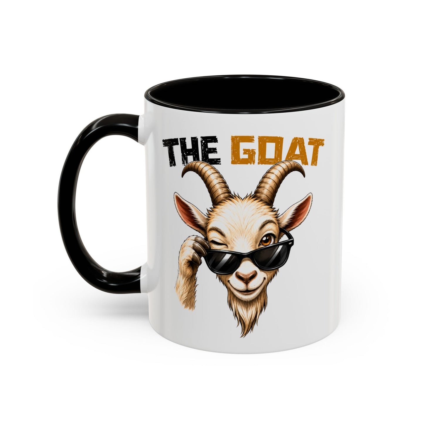 Tasse Humoristique Chèvre “The Goat” – Mug Animal Drôle et Stylé avec Lunettes – Cadeau Fun 325ml