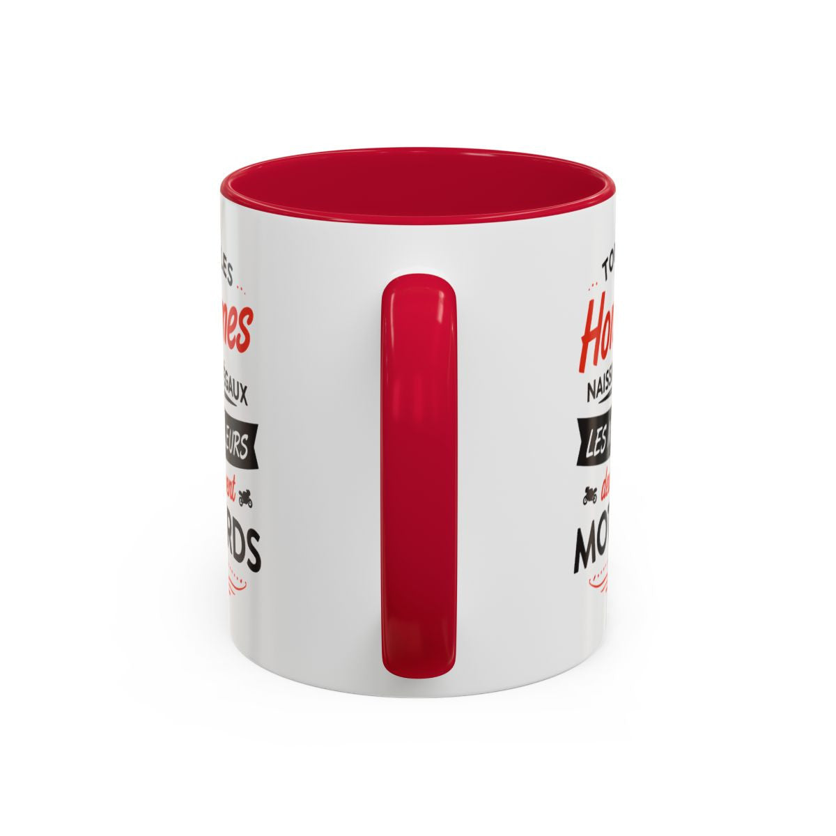 Tasse Motard Humour – Tous les Hommes Naissent Égaux les Meilleurs Deviennent Motards – Mug Cadeau Passion Moto