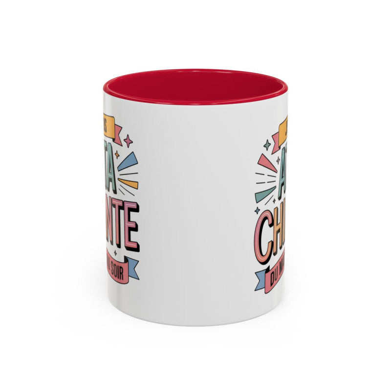 Tasse Je Suis Attachiante du Matin au Soir – Mug Humour Femme Drôle et Tendance – Cadeau Original 325ml Noir Bleu Rouge