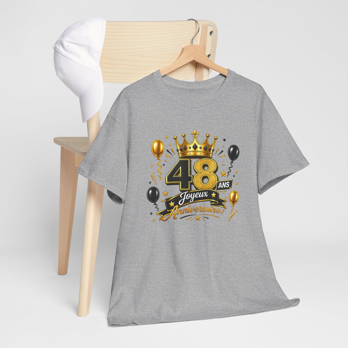 Tee Shirt Anniversaire 48 Ans Homme et Femme – Joyeux Anniversaire – Cadeau 48 Ans