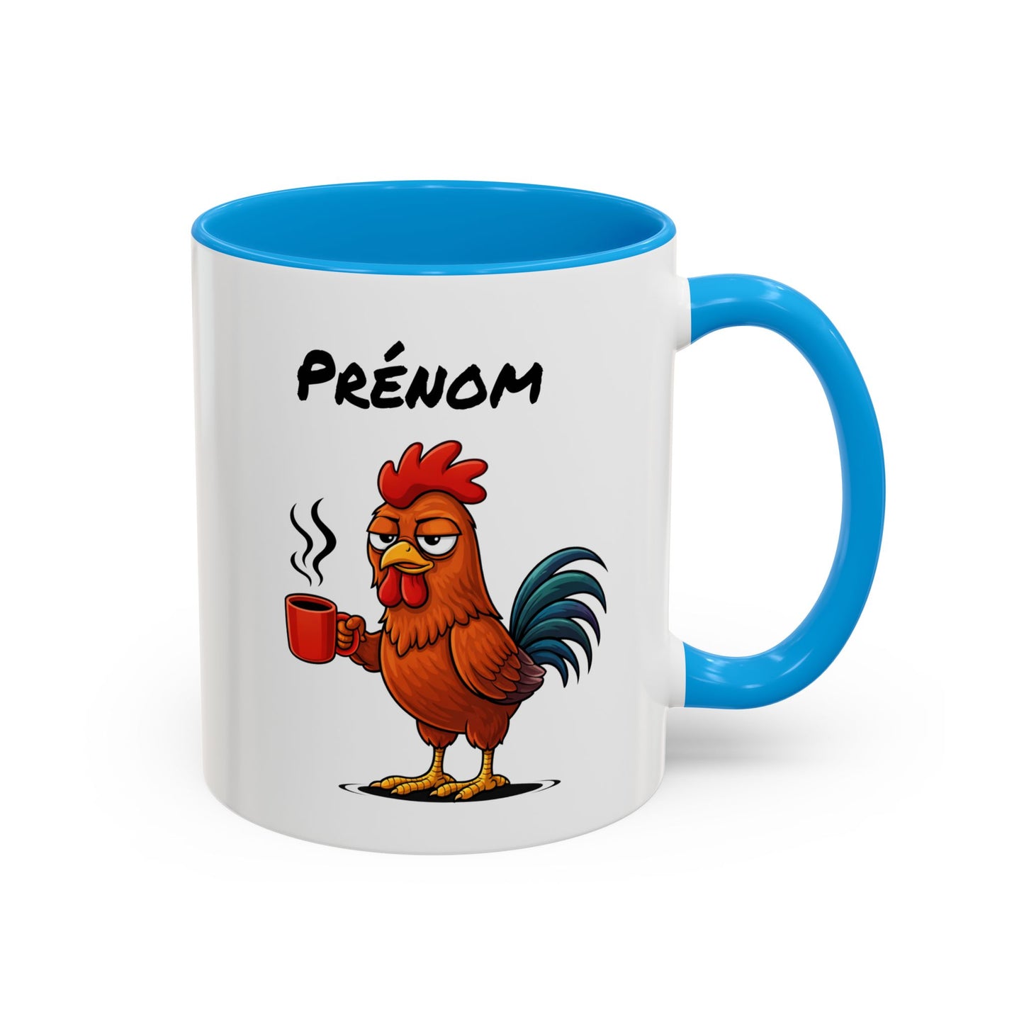 Mug Coq Personnalisable 325ml – Tasse Café Humour Animal Drôle Matin Difficile Cadeau Original