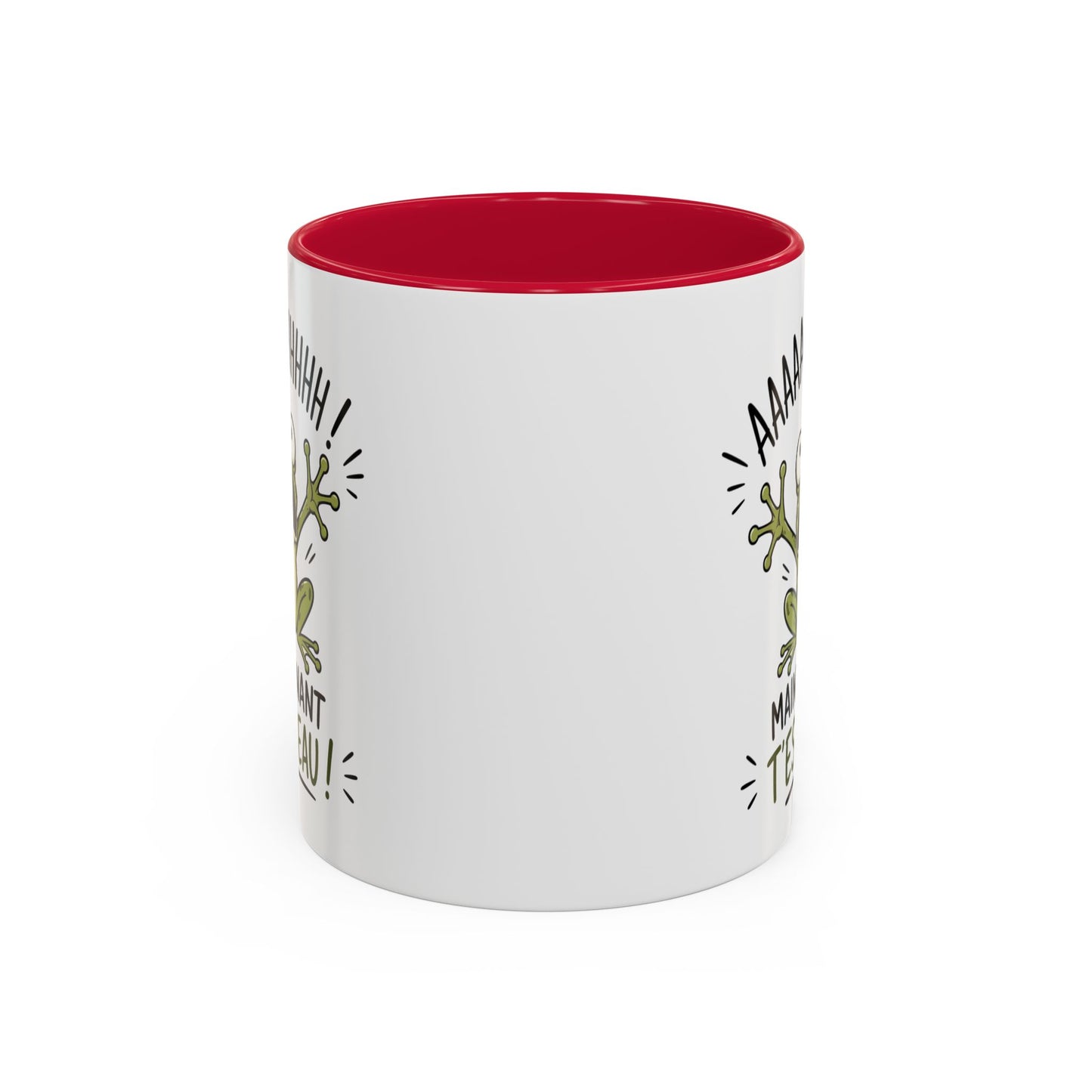 Mug Grenouille Drôle – “Maintenant T’es Beau” – Tasse Humour Animal et Réveil – Cadeau Original Homme Femme – Céramique 325ml Noir Bleu Rouge