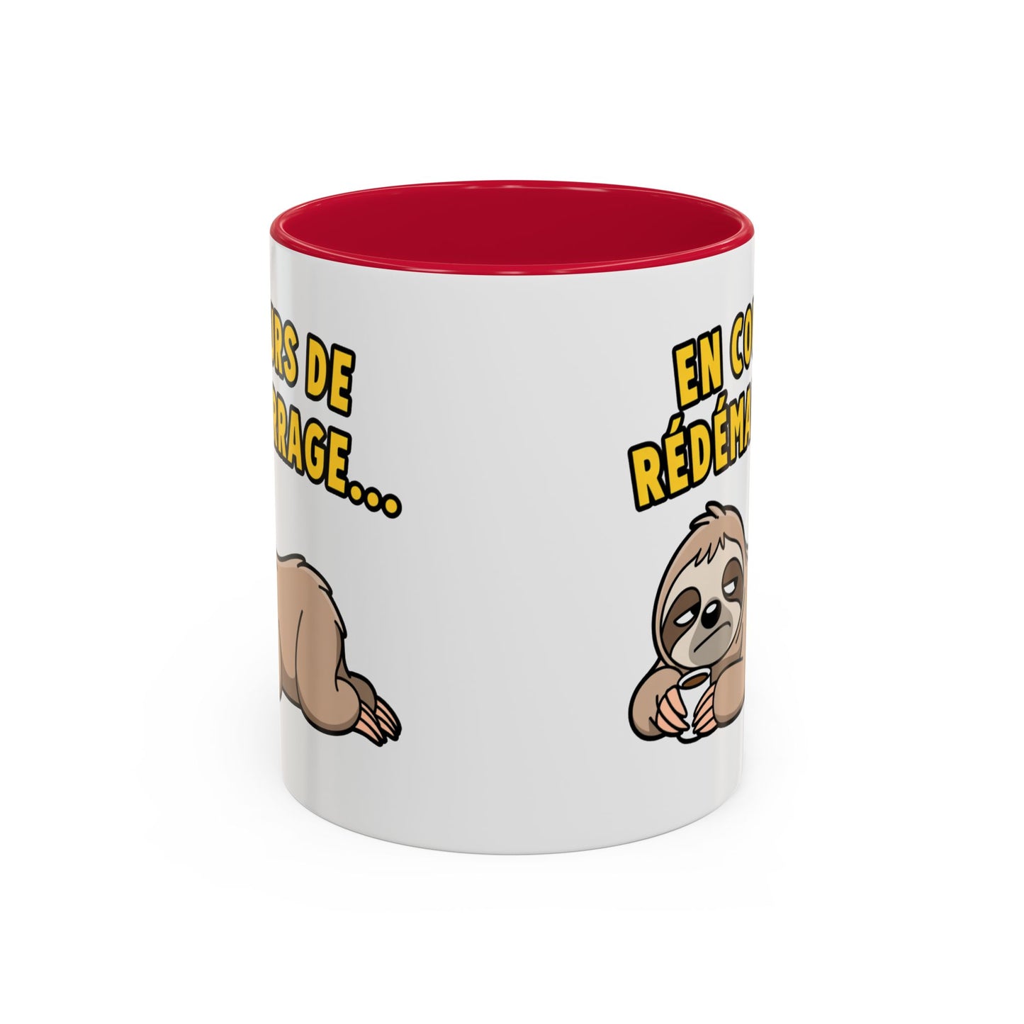 Mug Drôle En Cours de Redémarrage – Tasse Humoristique Paresseux et Café – Cadeau Humour Bureau 325ml
