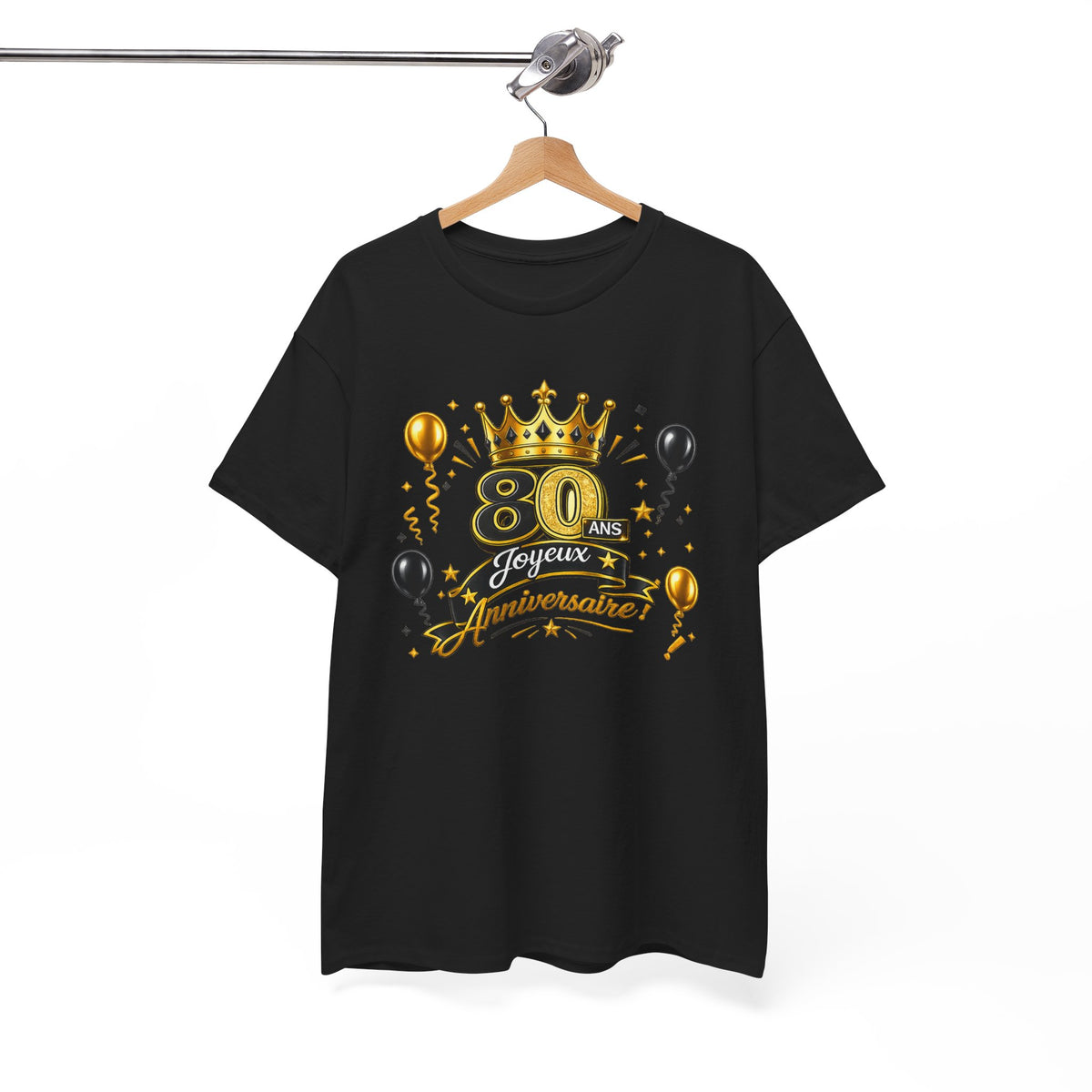 Tee Shirt Anniversaire 80 Ans Homme et Femme – Joyeux Anniversaire – Cadeau 80 Ans