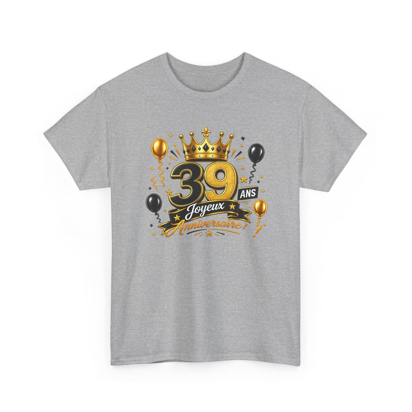 Tee Shirt Anniversaire 39 Ans Homme et Femme – Joyeux Anniversaire – Cadeau 39 Ans
