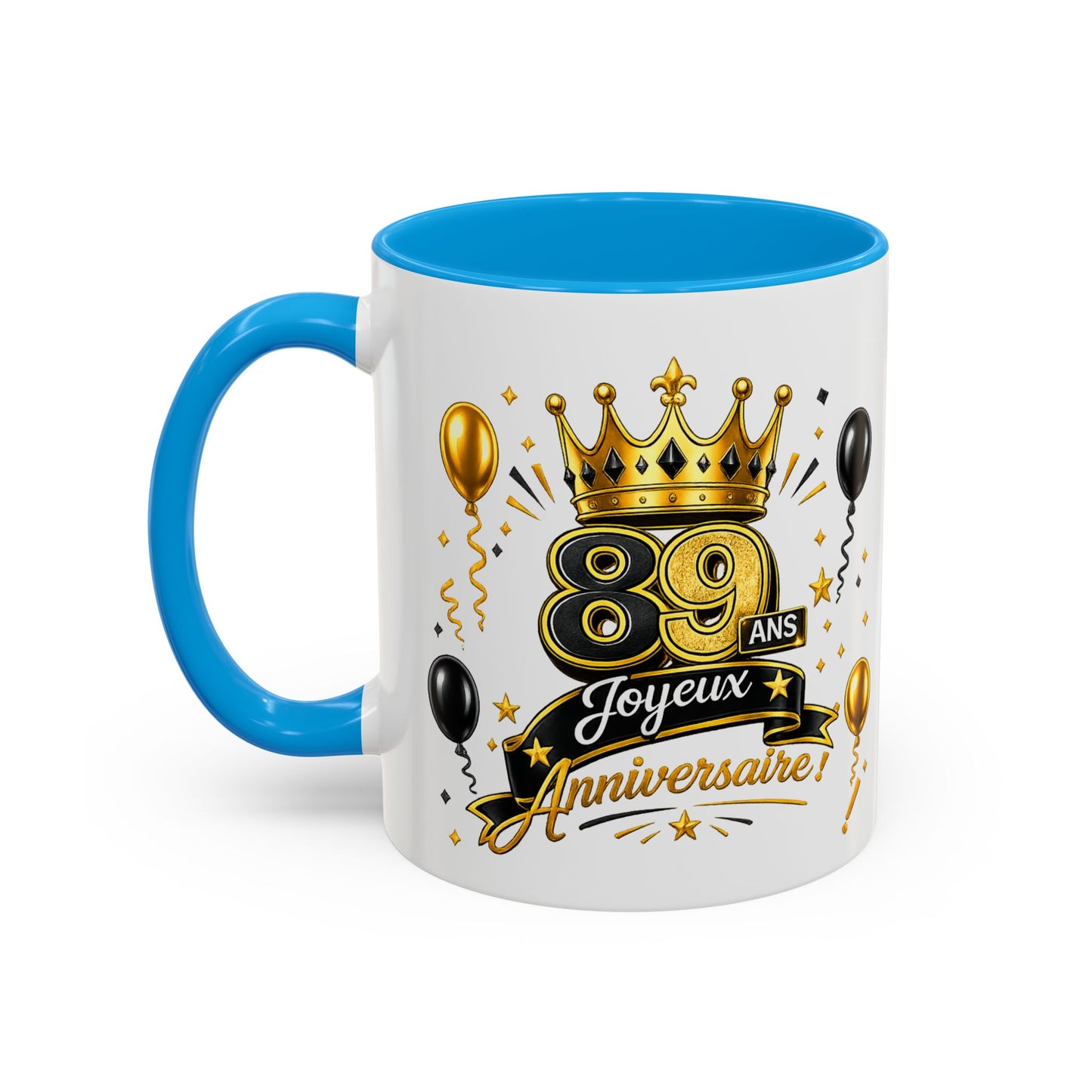 Mug Joyeux 89 Ans – Tasse Anniversaire 89 Ans – Cadeau Original pour Femme Homme – Idée Cadeau 89e Anniversaire