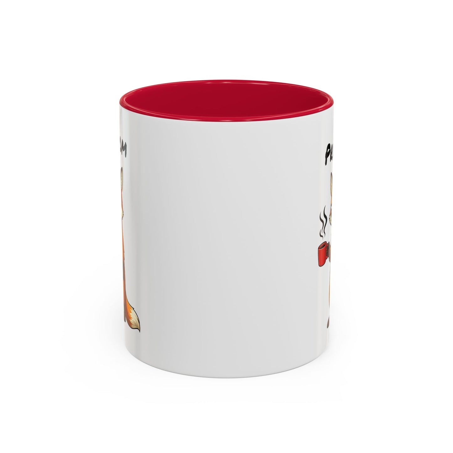 Tasse Renard Fatigué avec Café – Mug Humour Matin Difficile – Illustration Animal Mignon