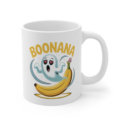 Tasse Humour Fantôme Banane – Mug Boonana Halloween Drôle – Cadeau Original 325ml