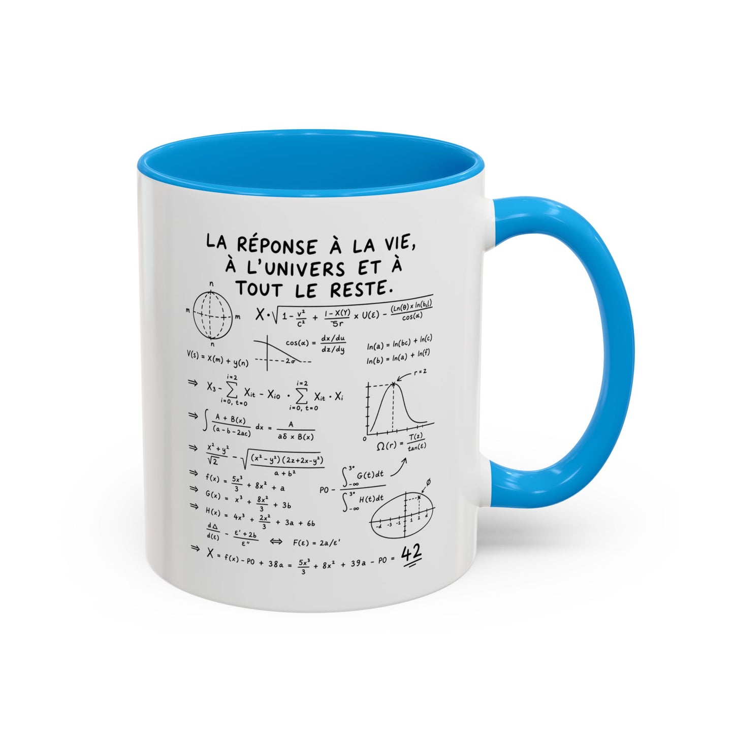 Tasse La Réponse à la Vie à l’Univers et à Tout le Reste 42 – Mug Humour Geek Mathématiques Sciences – Cadeau Homme Femme 325ml