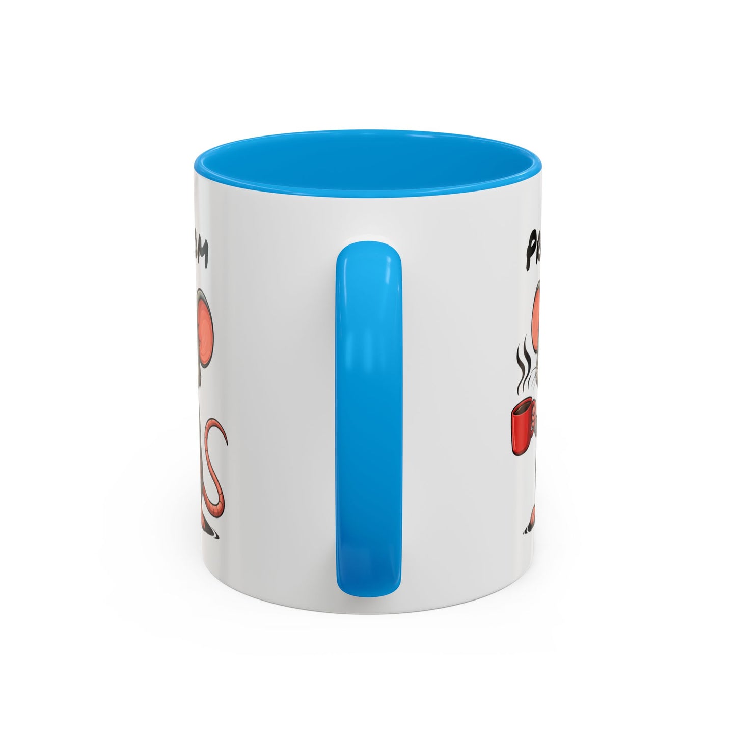 Tasse Souris Fatiguée avec Café – Mug Humour Animal Mignon – Illustration Cartoon 325ml