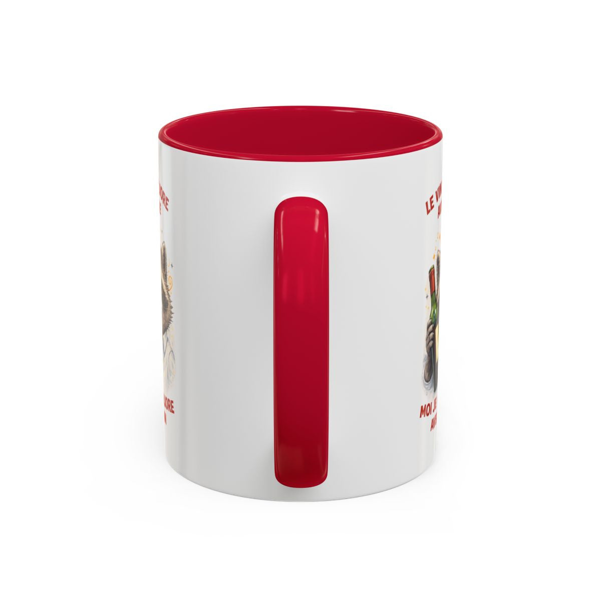Mug Le Vin S’Améliore Avec L’Âge – Tasse Humour Vin Cadeau Amateur Vin Anniversaire Noir Bleu Rouge 325ml