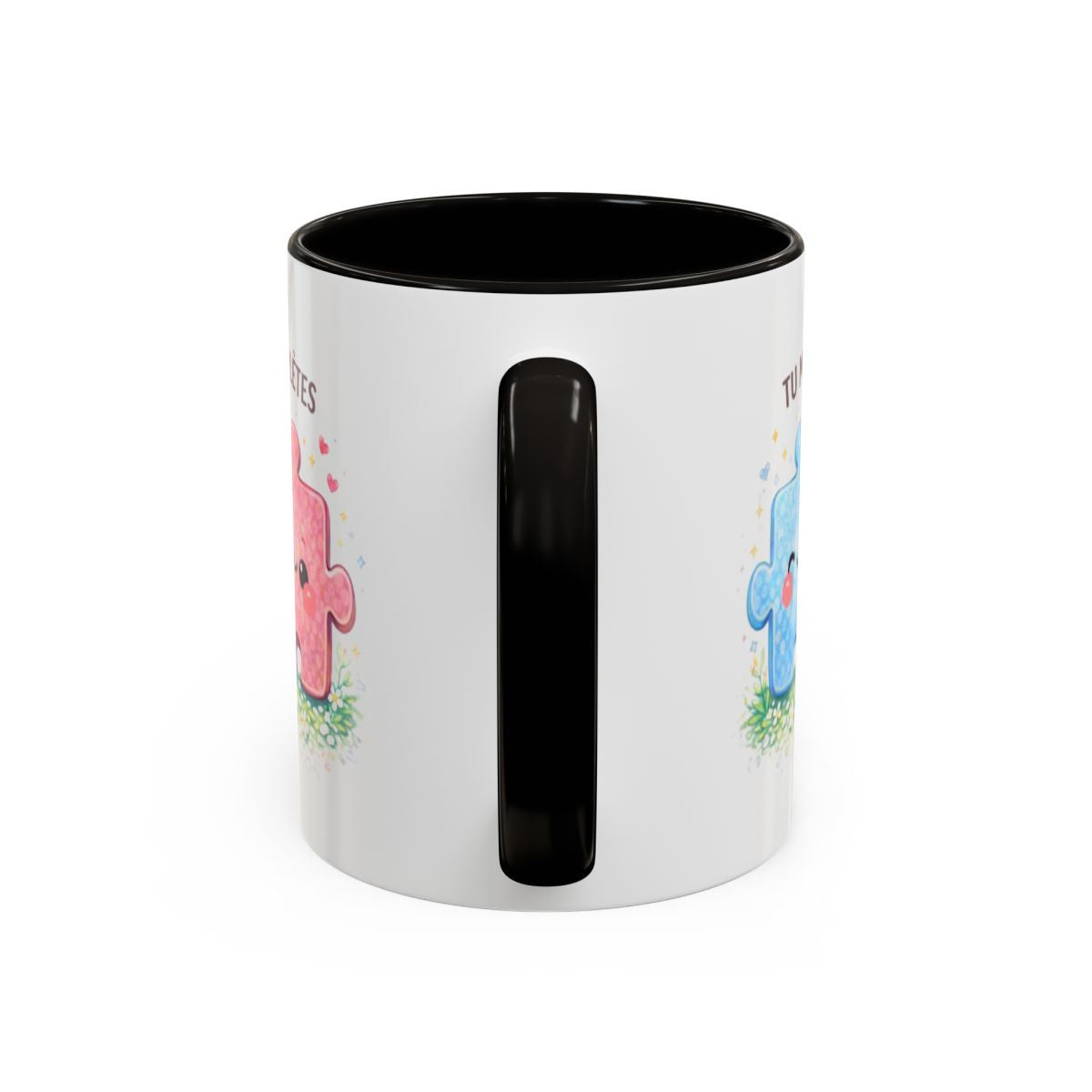 Mug Tu me Complètes – Tasse Amour Couple Puzzle Idée Cadeau Romantique Saint Valentin Anniversaire