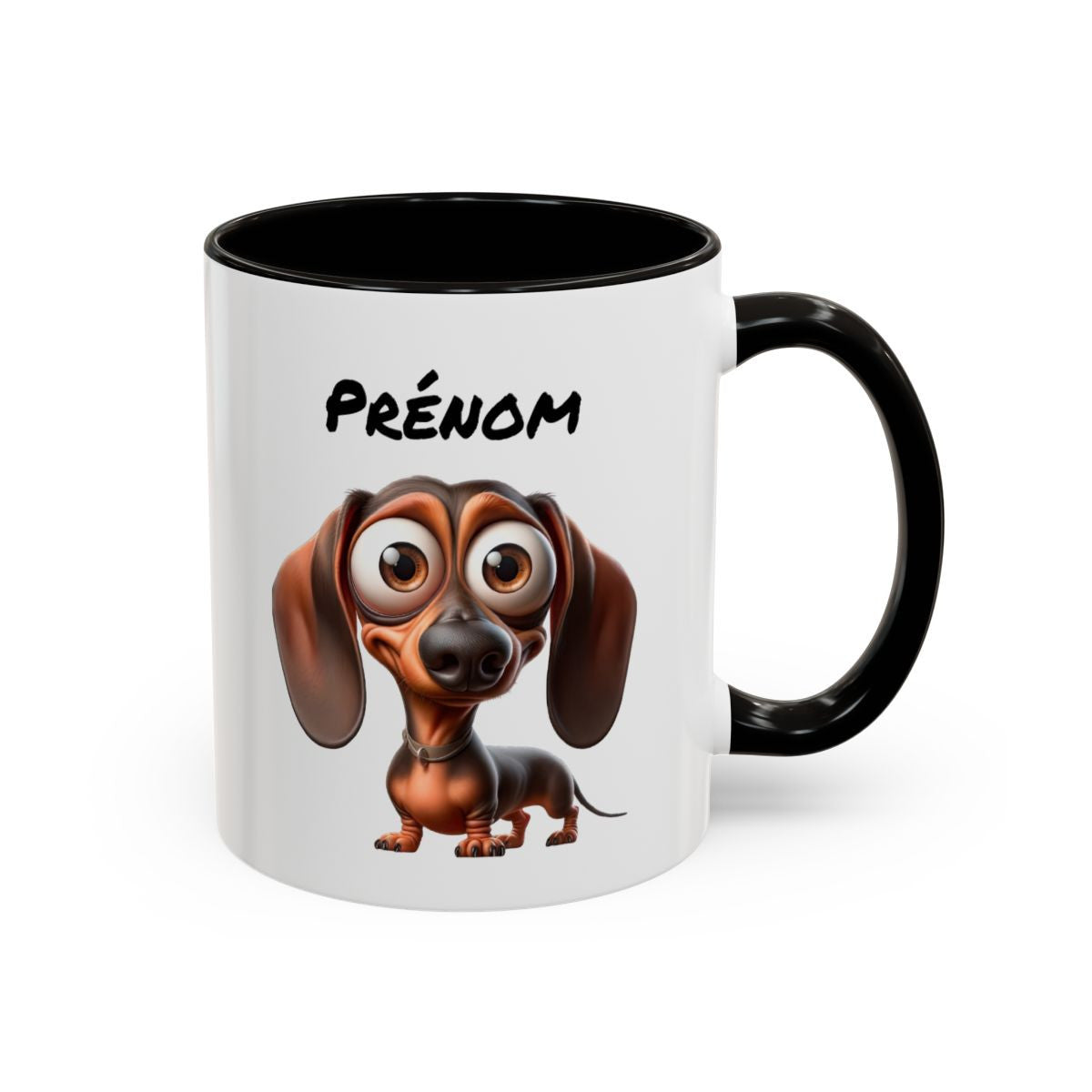Mug Teckel Personnalisable – Tasse Chien Cartoon Mignon Idée Cadeau Amoureux des Chiens