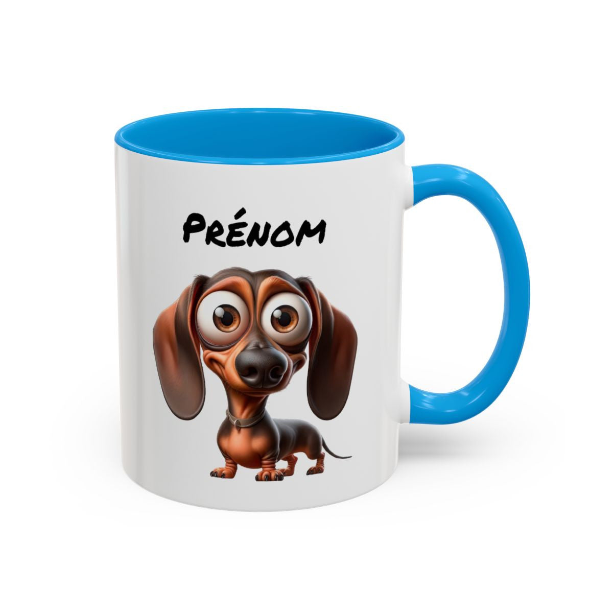 Mug Teckel Personnalisable – Tasse Chien Cartoon Mignon Idée Cadeau Amoureux des Chiens