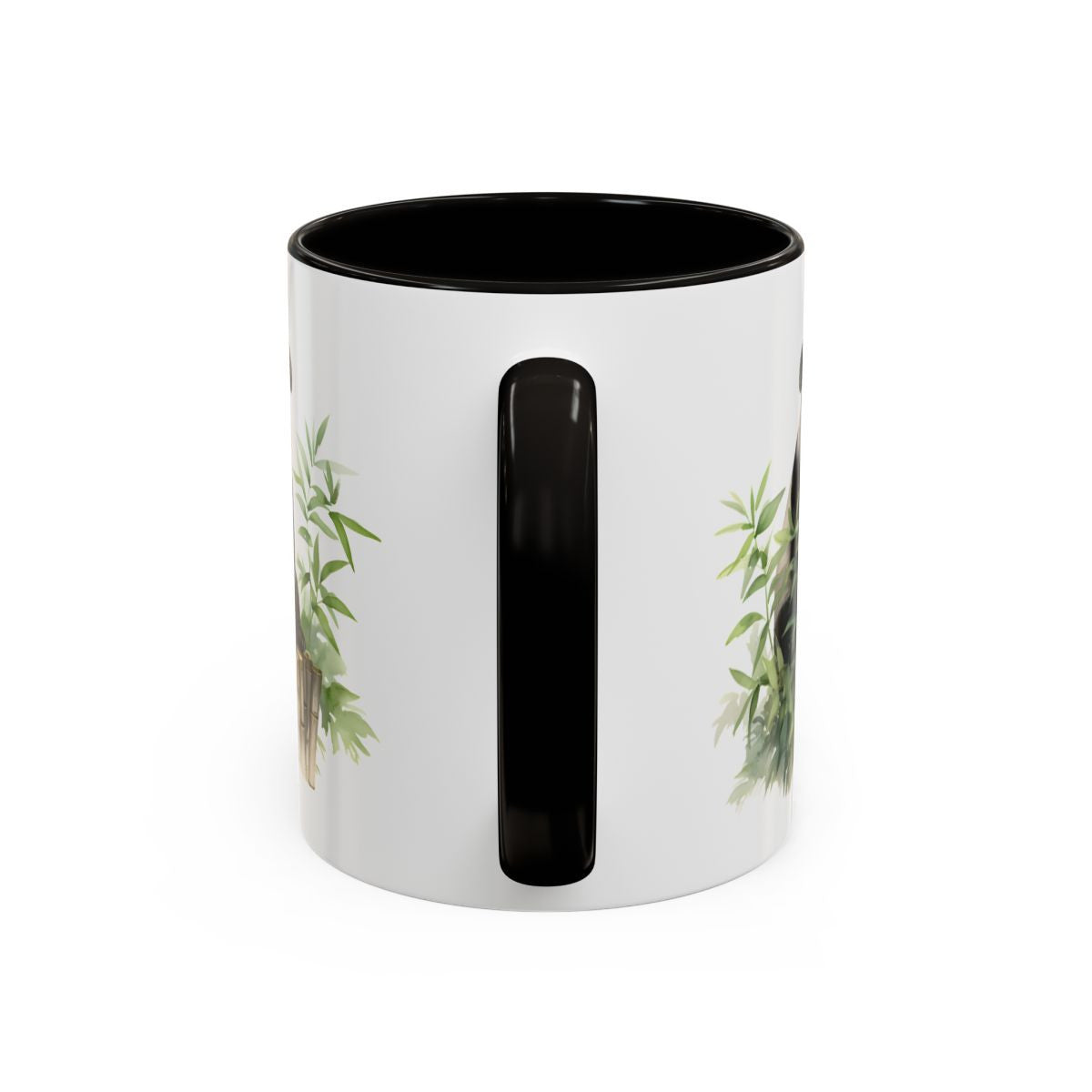 Mug Panda Mignon – Tasse Panda Bambou Illustration Artistique Idée Cadeau Amoureux des Pandas Noir Bleu Rouge 325ml