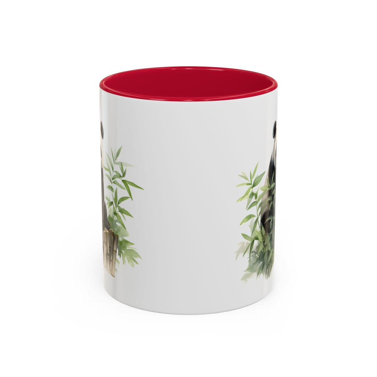 Mug Panda Mignon – Tasse Panda Bambou Illustration Artistique Idée Cadeau Amoureux des Pandas Noir Bleu Rouge 325ml