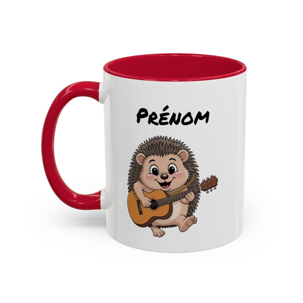 Mug Hérisson Guitariste Personnalisable – Tasse Hérisson Musique Mignonne Idée Cadeau Musicien
