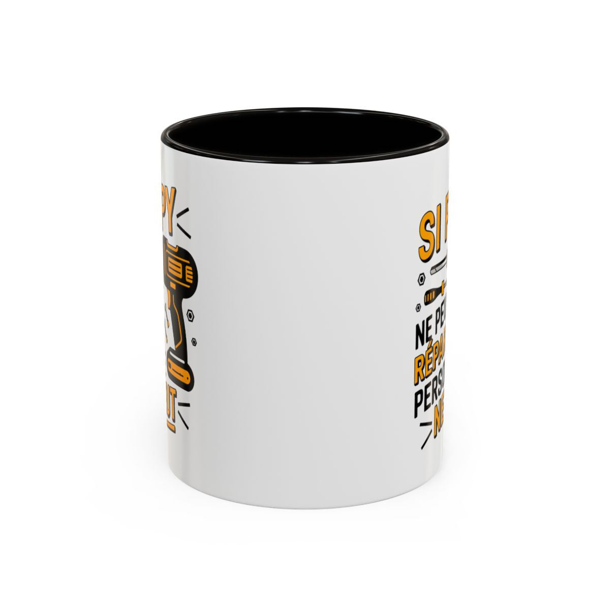 Mug Papy Bricoleur – Tasse Humour Grand-Père Idée Cadeau Bricolage Noir Bleu Rouge 325ml