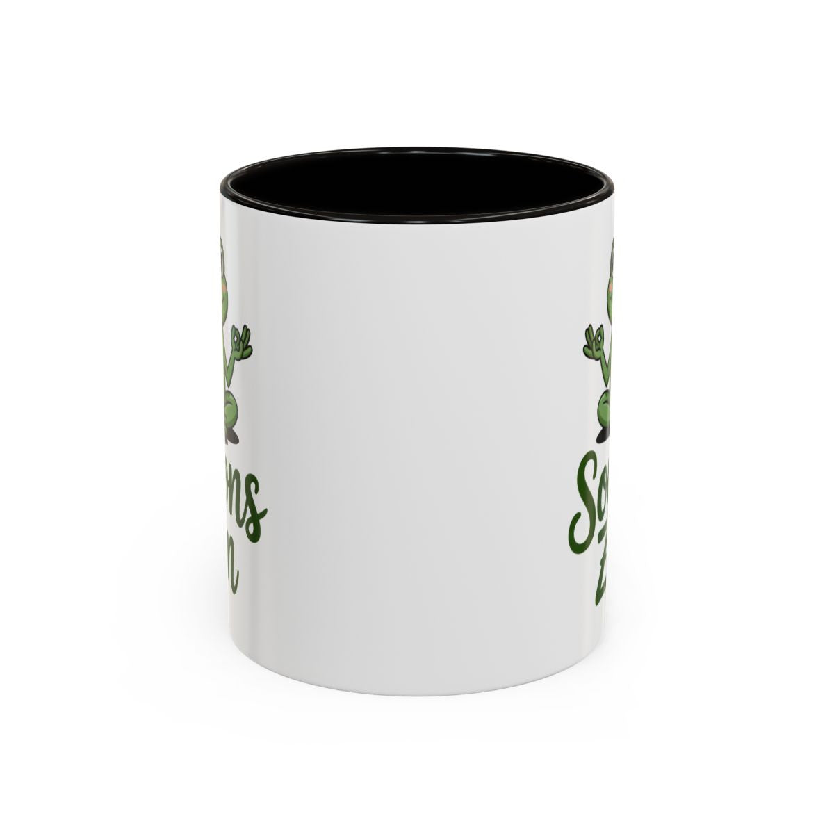 Mug Soyons Zen Grenouille Méditation – Tasse Relaxation Cadeau Humour Yoga Noir Bleu Rouge 325ml