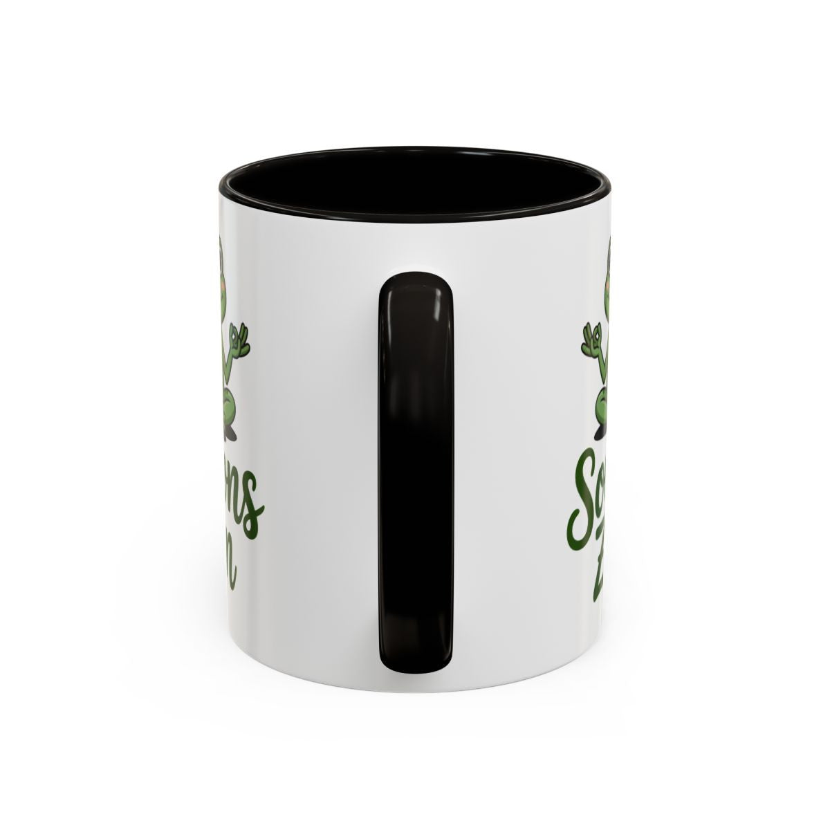 Mug Soyons Zen Grenouille Méditation – Tasse Relaxation Cadeau Humour Yoga Noir Bleu Rouge 325ml