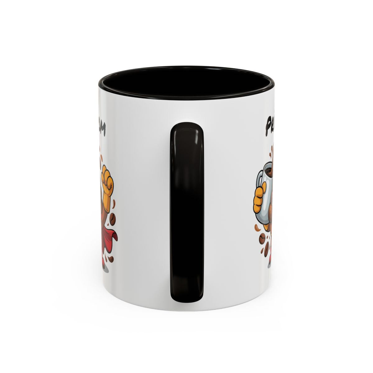 Mug Café Super Héros Personnalisable – Tasse Humour Café Énergie Cadeau Original Noir Bleu Rouge 325ml