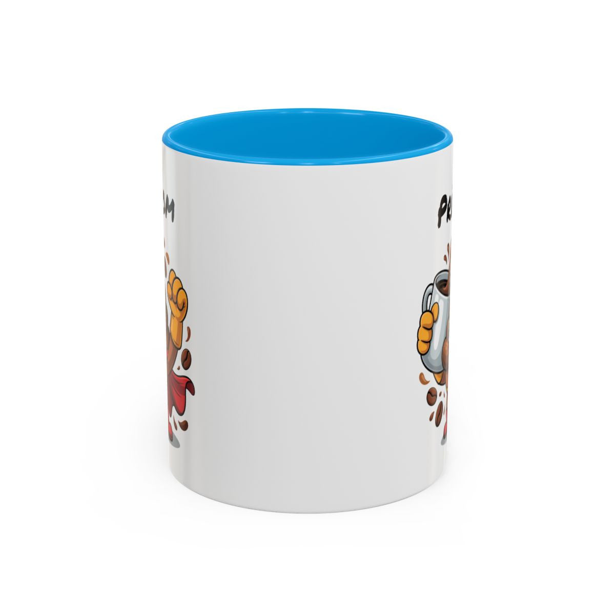 Mug Café Super Héros Personnalisable – Tasse Humour Café Énergie Cadeau Original Noir Bleu Rouge 325ml