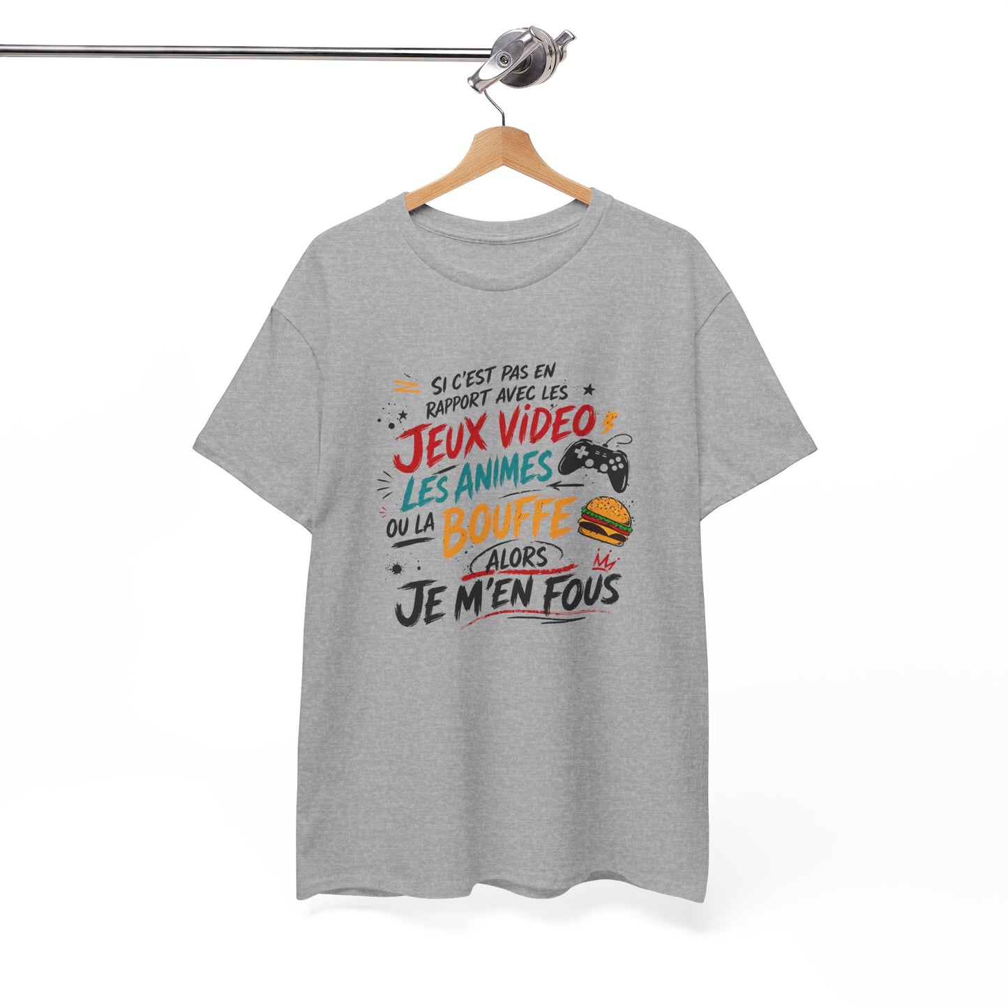 T-Shirt Jeux Vidéo Humour Homme Femme – Gamer Geek Animés Bouffe – Tee Shirt Drôle Gaming