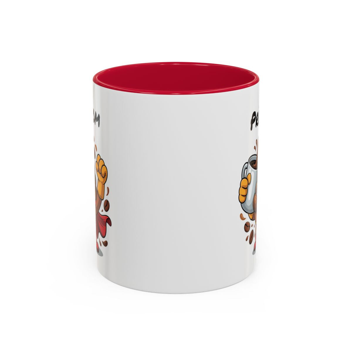 Mug Café Super Héros Personnalisable – Tasse Humour Café Énergie Cadeau Original Noir Bleu Rouge 325ml