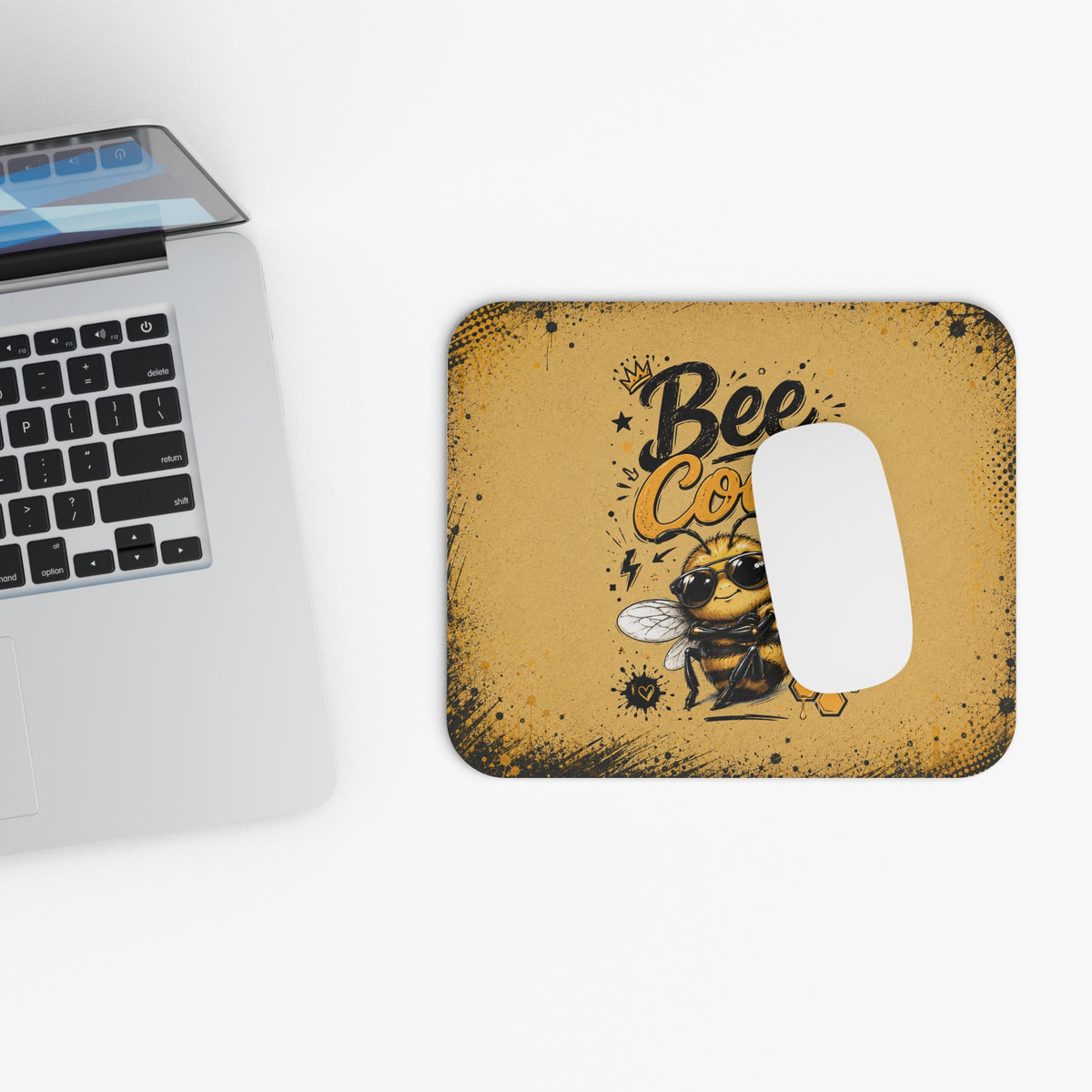 Tapis de Souris Bee Cool – Abeille Drôle avec Lunettes – Design Humour Original – Cadeau Homme et Femme