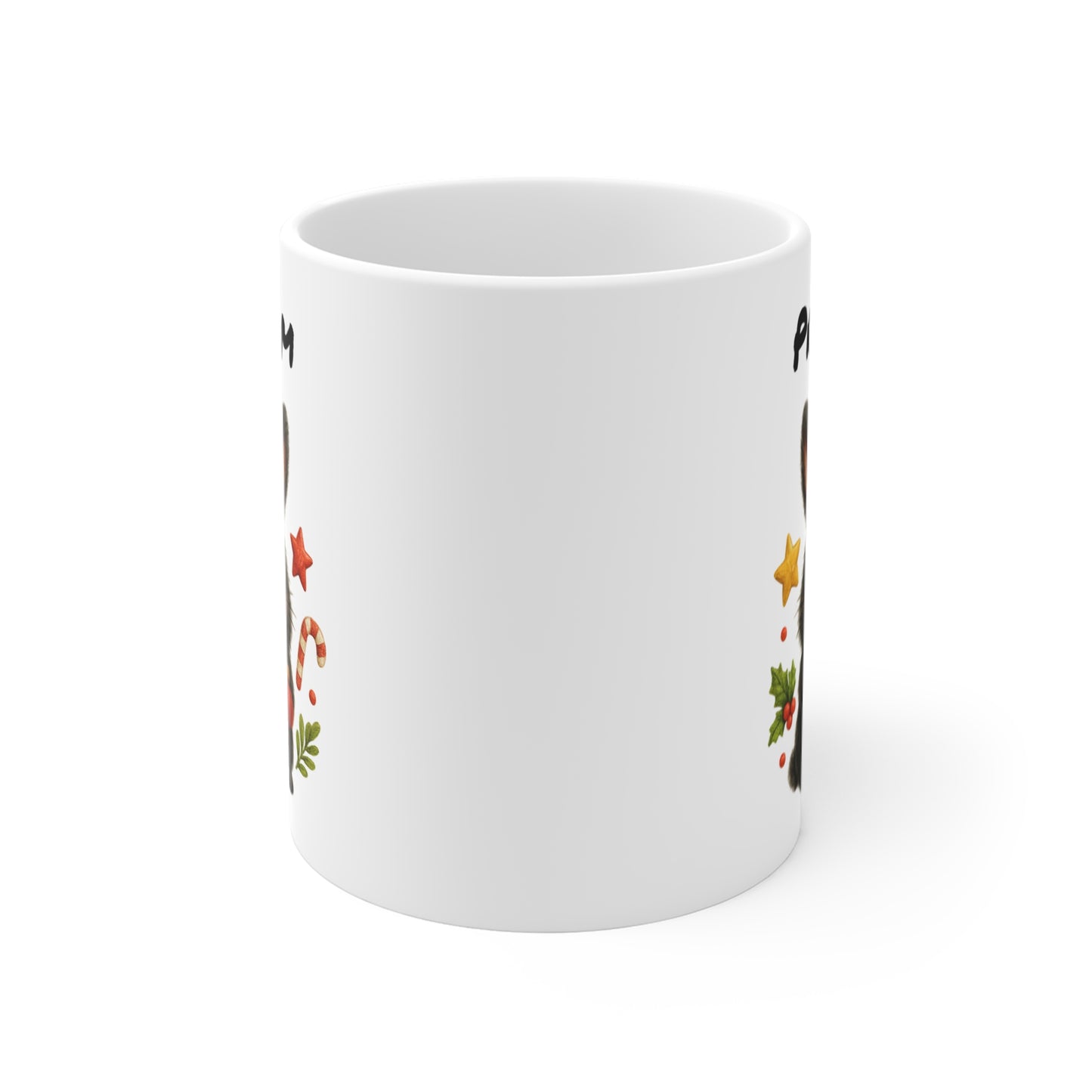 Tasse Personnalisable Lapin Noël Mignon – Mug Prénom Festif – Cadeau Gourmand et Hiver 325 ml