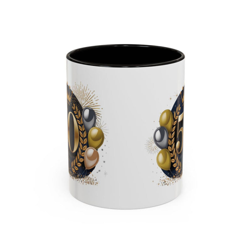 Mug 50 Ans Anniversaire – Tasse Cadeau 50 Ans Homme Femme Idée Cadeau Anniversaire Noir Bleu Rouge 325ml