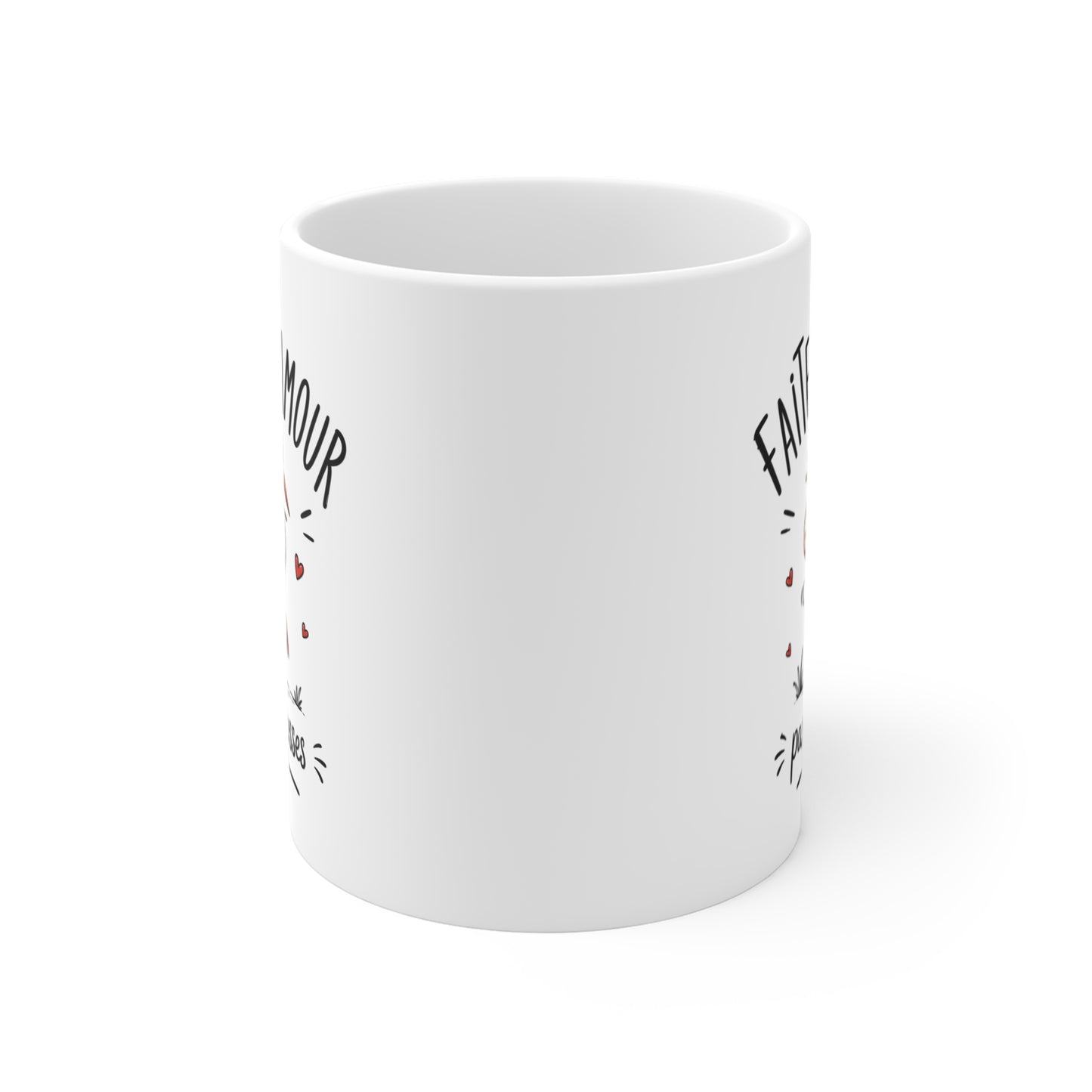 Tasse Faites L’Amour Pas Des Gosses – Mug Humour Cigogne – Cadeau Drôle Homme Femme 325ml