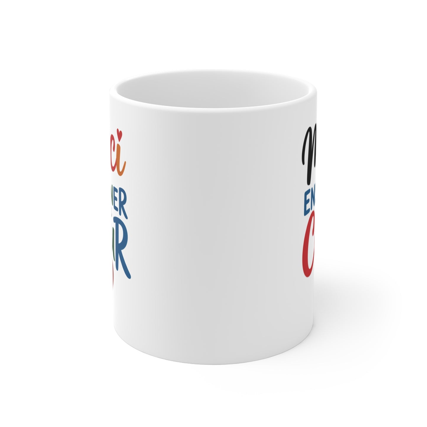 Tasse Merci Professeur 325ml – Mug Céramique “Merci de m’enseigner avec le cœur” – Cadeau Original Maître Maîtresse