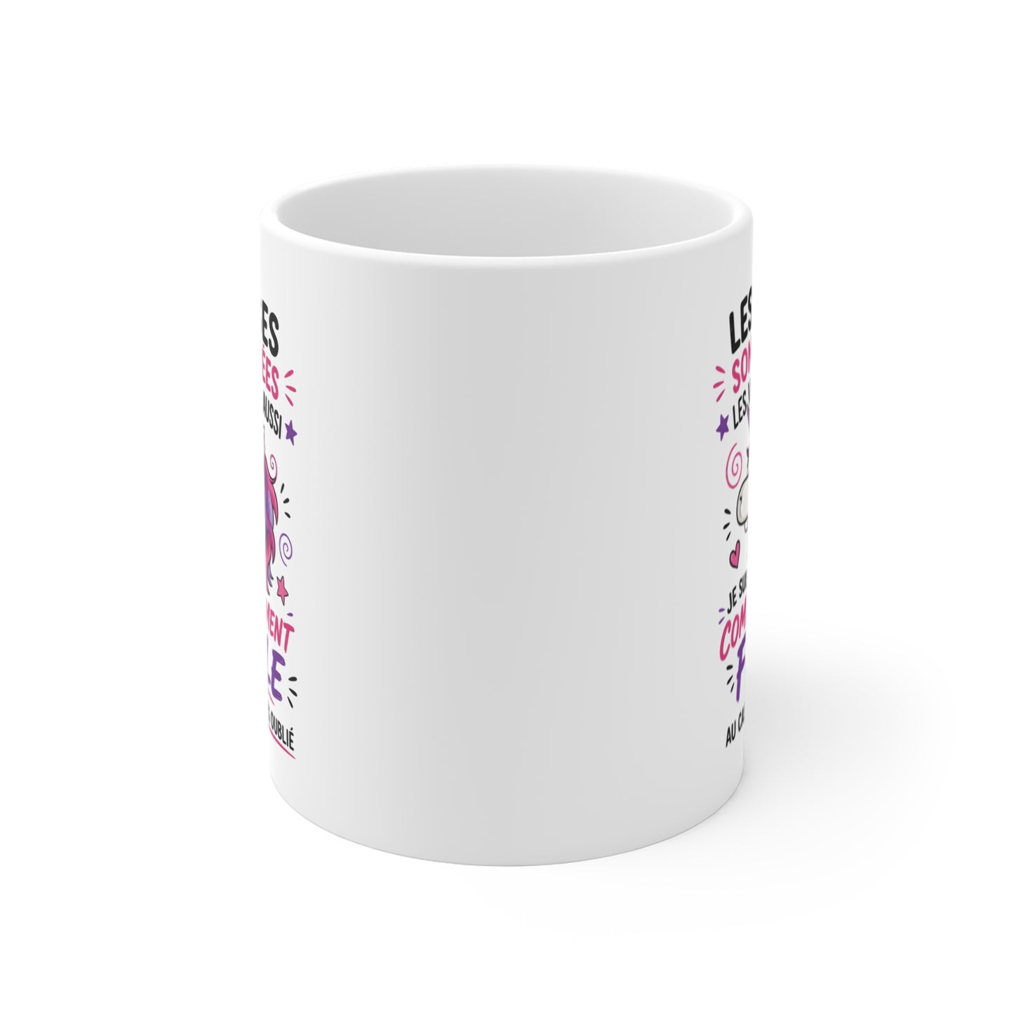 Tasse Licorne Complètement Folle – Mug Humour Femme Drôle – Cadeau Licorne Original 325ml