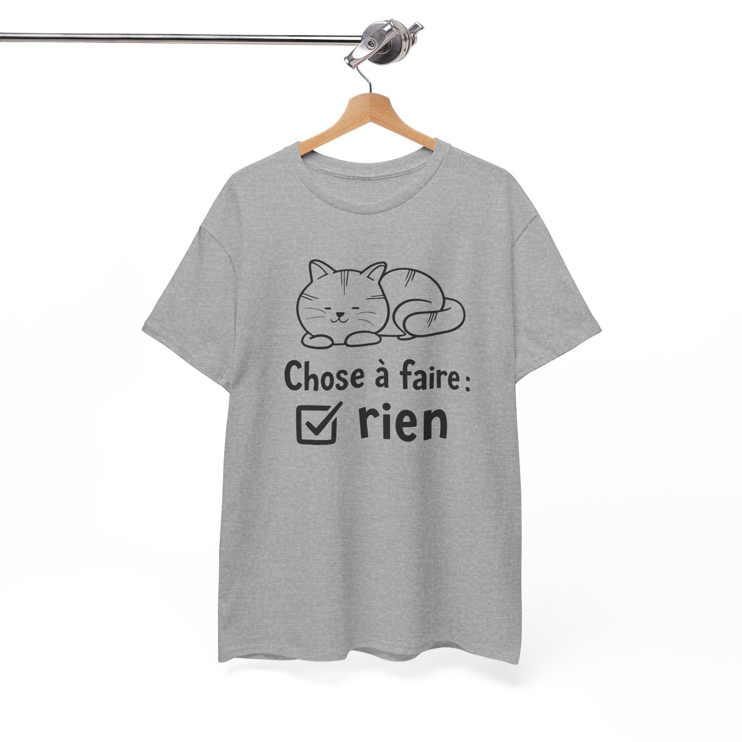 Tee Shirt Chat Homme Femme – Humour Paresse Repos et Sieste – Idée Cadeau Drôle Amoureux des Chats