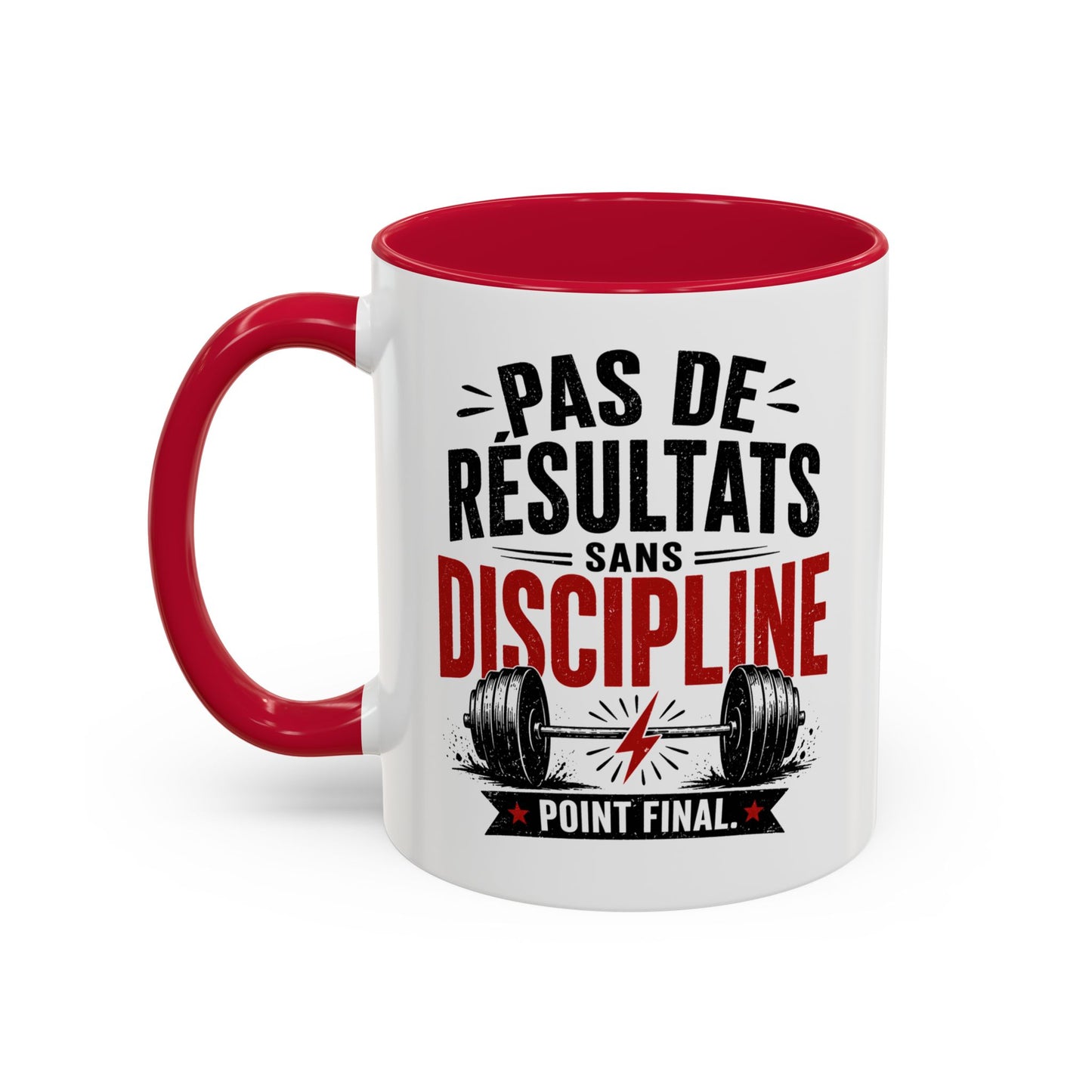 Mug Motivation Fitness – Pas de Résultats sans Discipline – Cadeau Musculation Sport Homme Femme 325ml