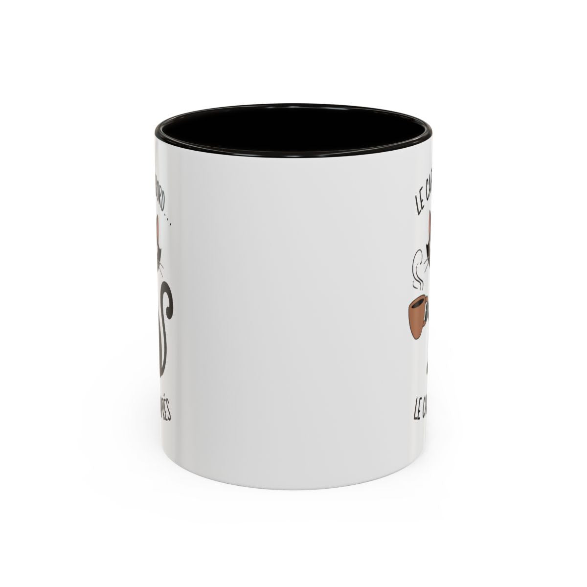 Tasse Le Café D’Abord Le Chaos Après – Mug Chat Humour – Cadeau Amoureux des Chats – Céramique 325ml