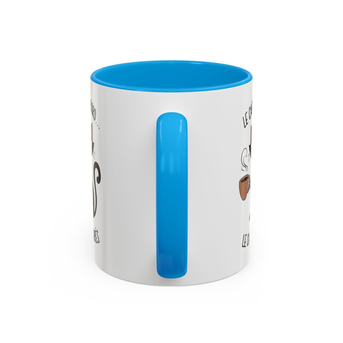 Tasse Le Café D’Abord Le Chaos Après – Mug Chat Humour – Cadeau Amoureux des Chats – Céramique 325ml