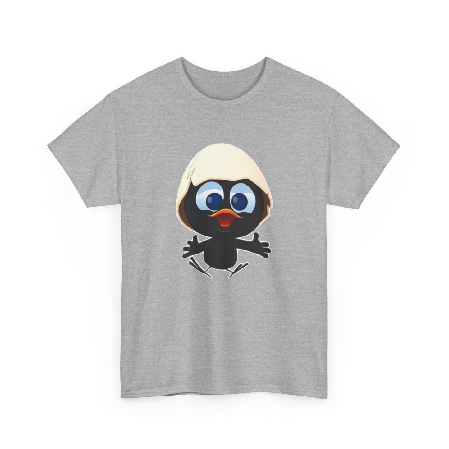 T-Shirt Calimero – Design Poussin Mignon avec Coquille – Tee-Shirt Cartoon Nostalgie Adulte