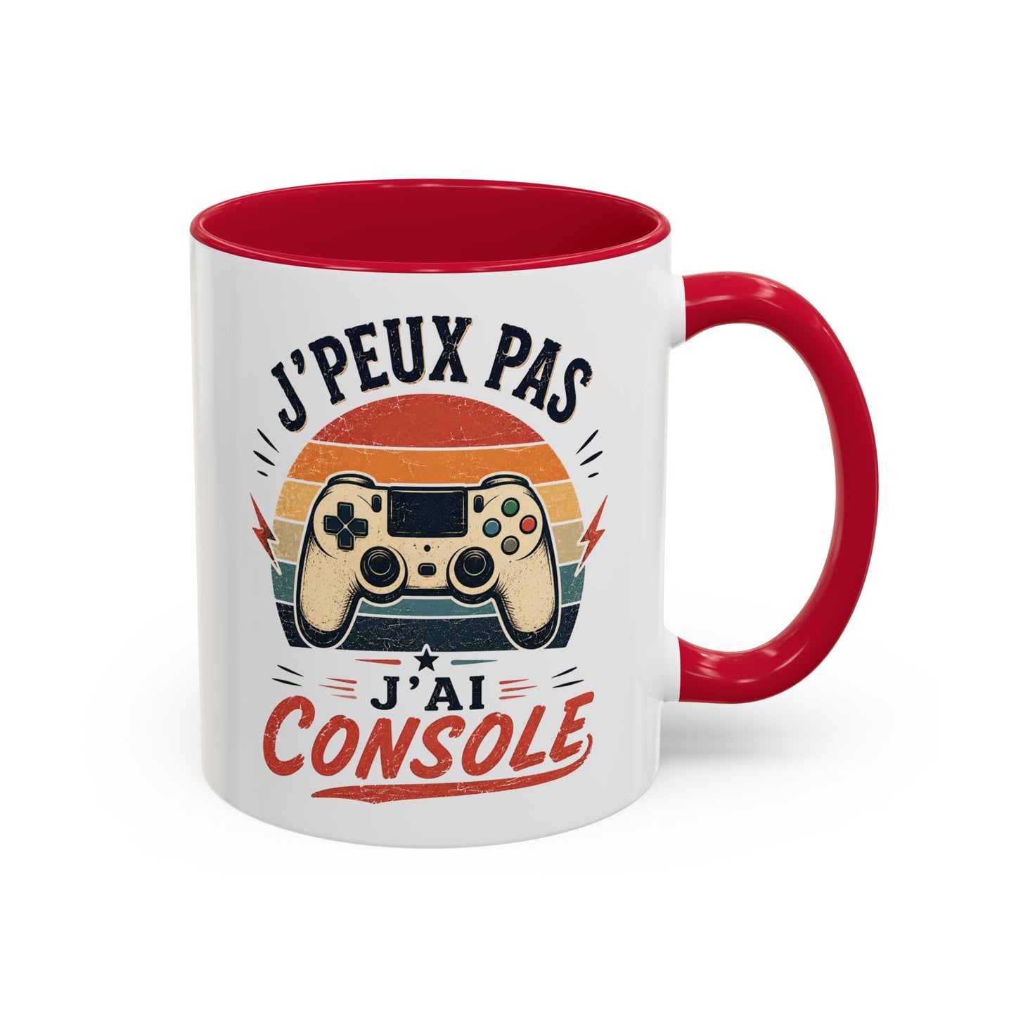 Tasse J’Peux Pas J’Ai Console – Mug Gamer Vintage Humoristique – Cadeau Gaming Homme Femme 325ml